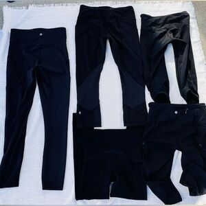 Lululemon Lot - sz 6 Leggings 3 capris, 1 - 7 inch, 1 full length (1 is spanx)